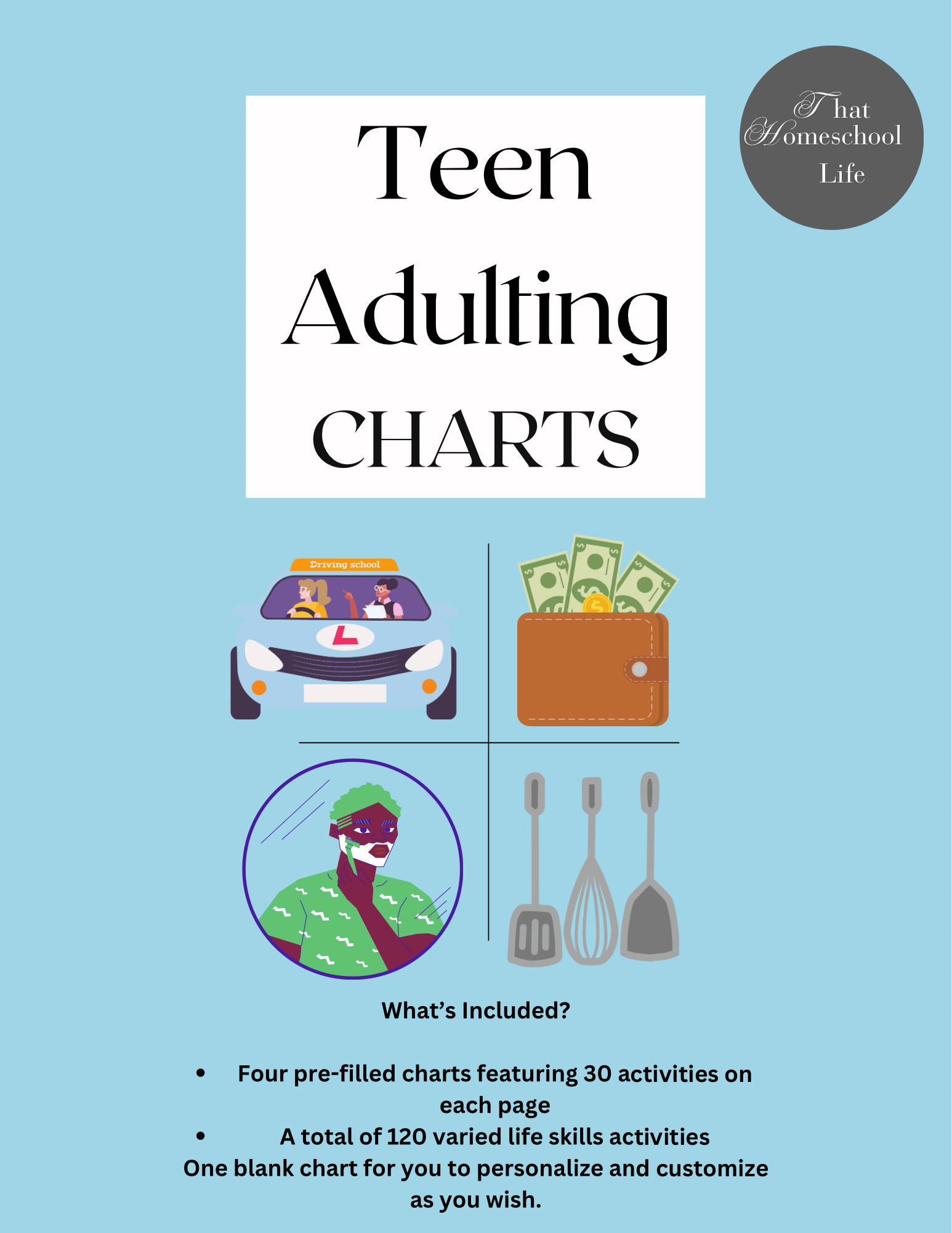 Teen Adulting Charts with Template